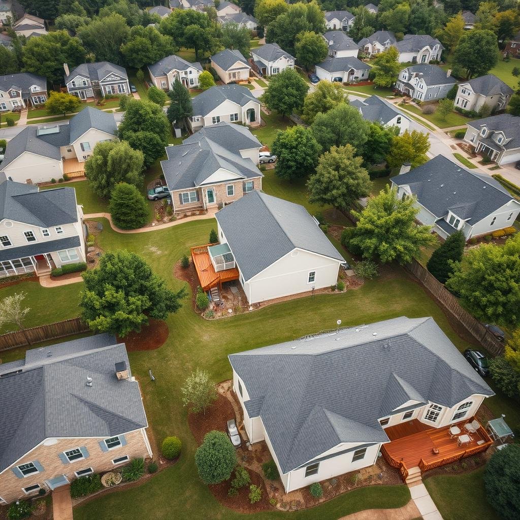 Composite deck in an HOA-governed Marvin NC subdivision showing compliant color and railing style.
